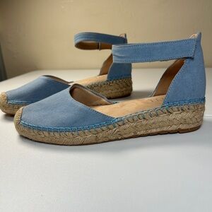 NWOB SOUL Naturalizer Soul Wren Espadrille Blue Canvas Size 8M